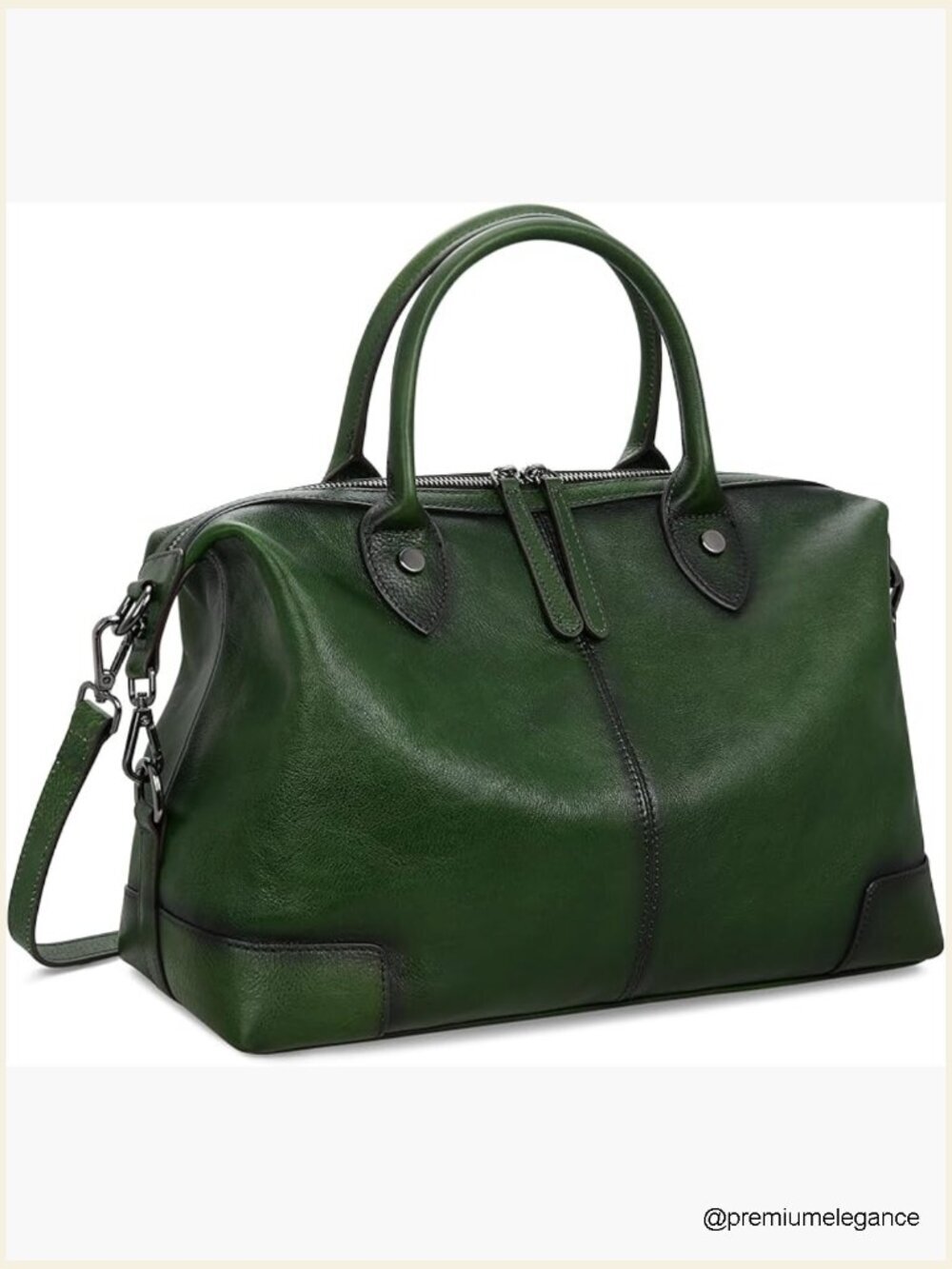 Genuine Leather Satchel Tote Bag Large Capacity Vintage Doctor Bag